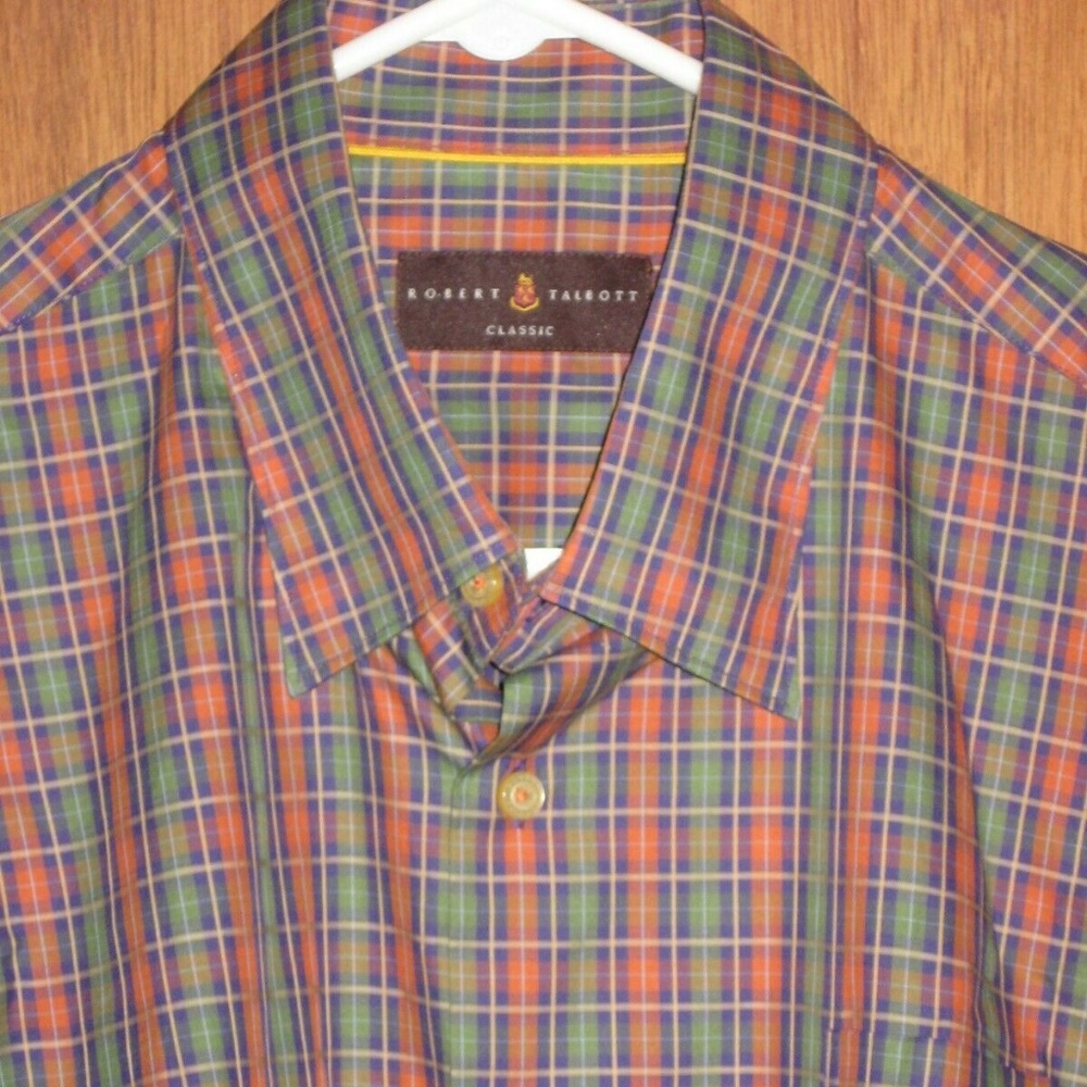 Robert Talbott Classic Button Front Shirt Size XL